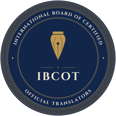International Board of Certified Official Translators organization seal